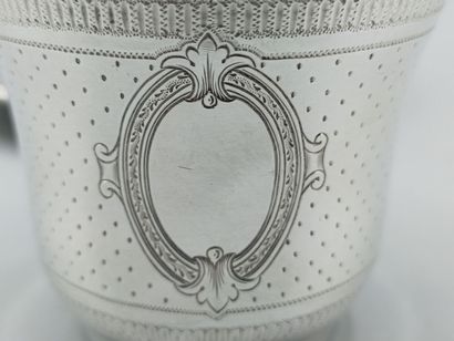 Service tasse et soucoupe en argent d'époque...