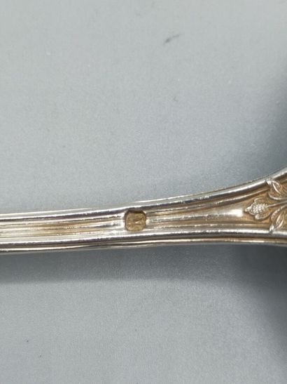 Cuillère à sucre en argent de modèle filets...