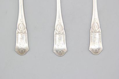 Service à hors d'oeuvres / foie gras en argent...
