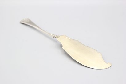 Pelle à tarte en argent avec embout en vermeil...