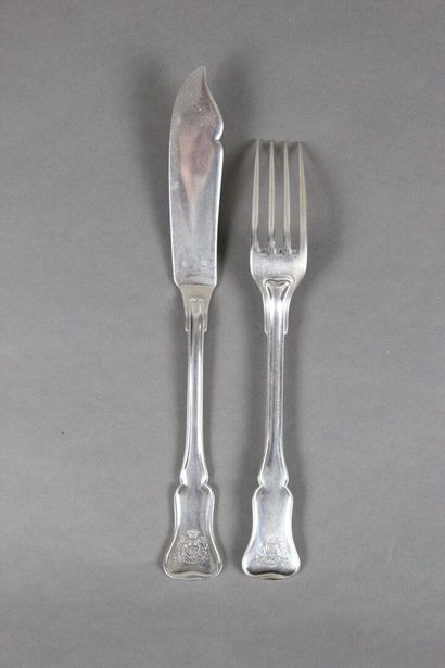 Importante ménagère en argent de 148 pièces...