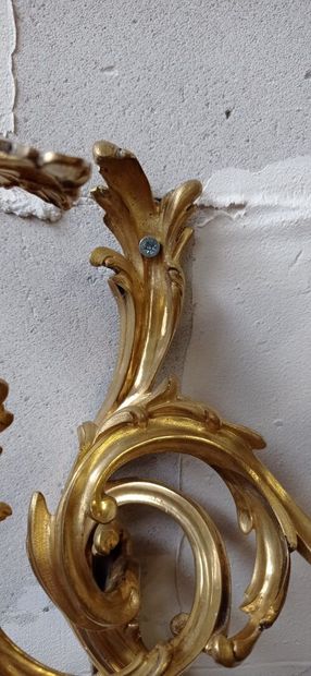 Paire d'appliques à deux bras de lumière...