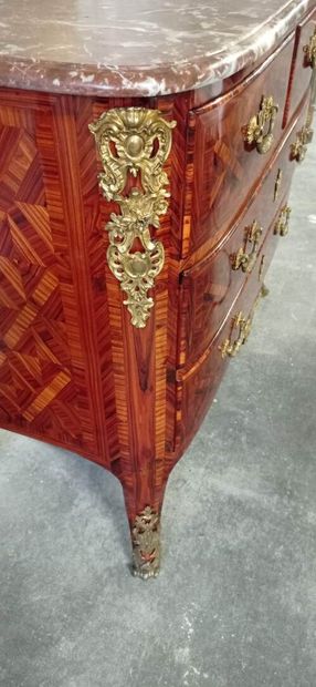 Chest of drawers with a slightly arched front...