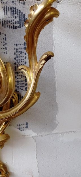 Paire d'appliques à deux bras de lumière...
