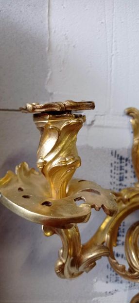 Paire d'appliques à deux bras de lumière...