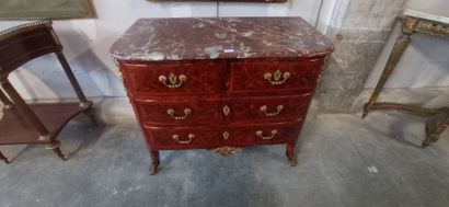 Chest of drawers with a slightly arched front...
