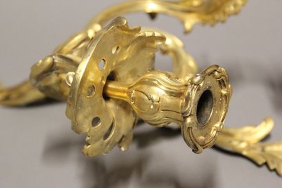 Paire d'appliques à deux bras de lumière...