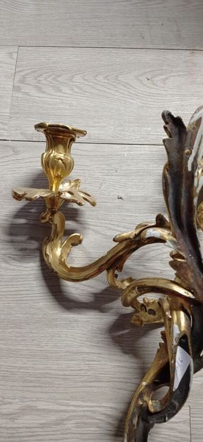 Paire d'appliques à deux bras de lumière...