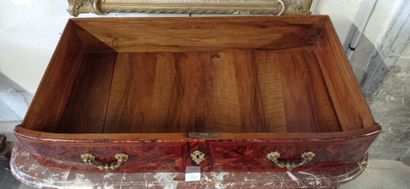 Chest of drawers with a slightly arched front...