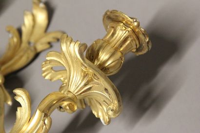 Paire d'appliques à deux bras de lumière...