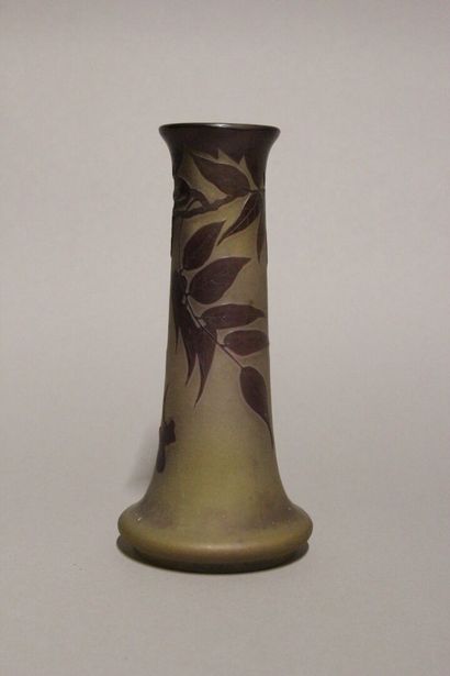 Émile GALLÉ (1846-1904).
Vase à long col...