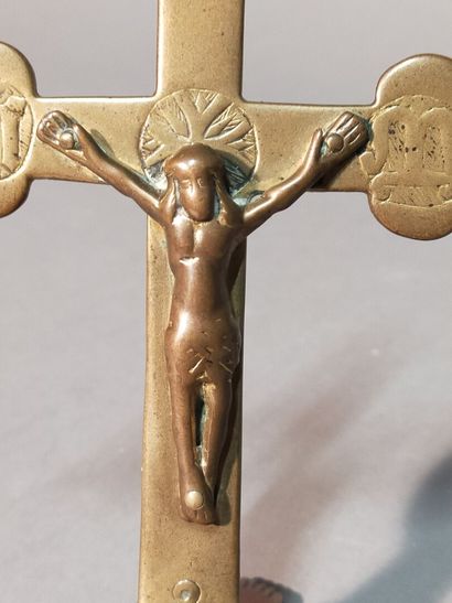 Baiser de Paix en bronze patiné.
Figure le...