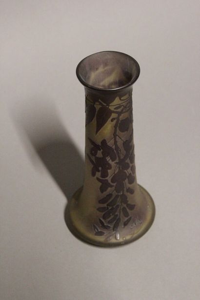 Émile GALLÉ (1846-1904).
Vase à long col...