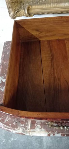 Chest of drawers with a slightly arched front...