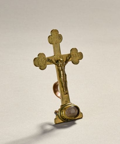 Baiser de Paix en bronze patiné.
Figure le...