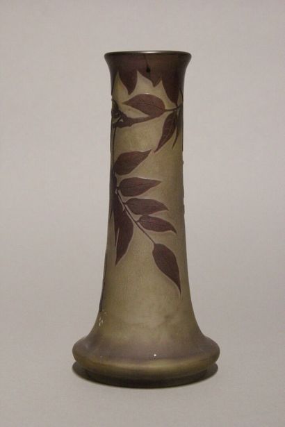 Émile GALLÉ (1846-1904).
Vase à long col...