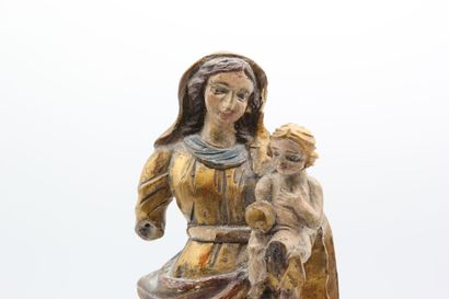 ESPAGNE
Vierge à l'enfant en bois sculpté...