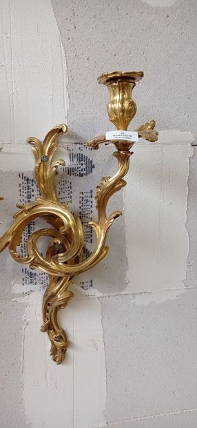 Paire d'appliques à deux bras de lumière...