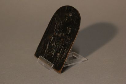 Plaque de baiser de paix en bronze.
Figure...