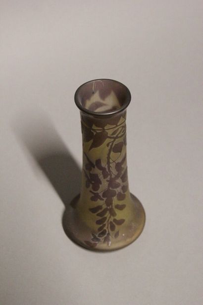 Émile GALLÉ (1846-1904).
Vase à long col...