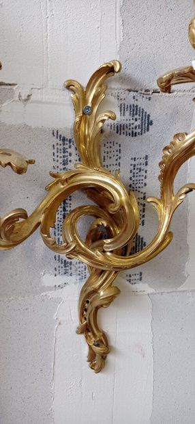 Paire d'appliques à deux bras de lumière...