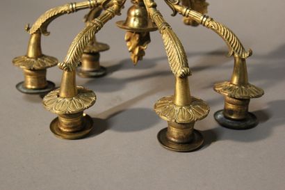Paire d'appliques en bronze doré et ciselé...
