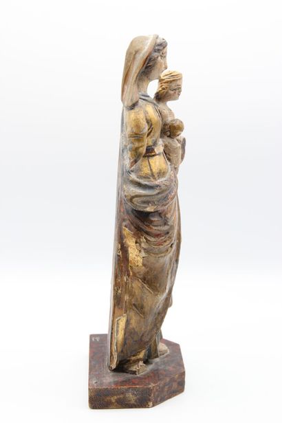 ESPAGNE
Vierge à l'enfant en bois sculpté...
