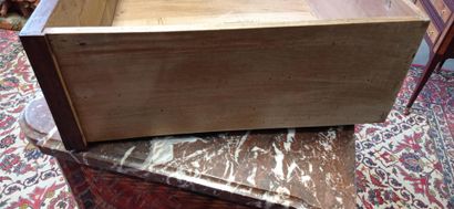 Chest of drawers with a central recess in...