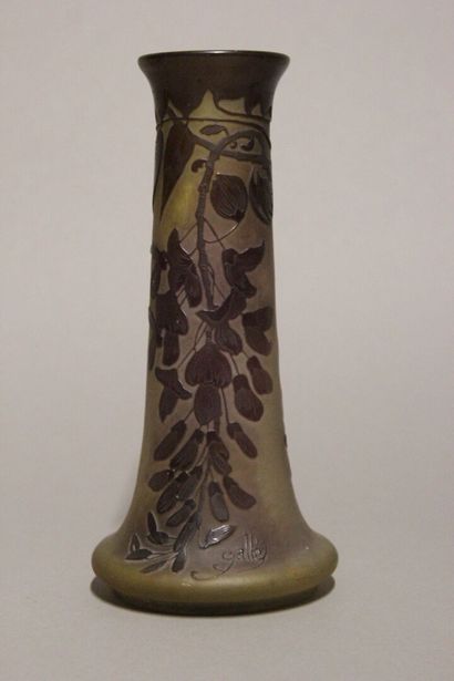 Émile GALLÉ (1846-1904).
Vase à long col...