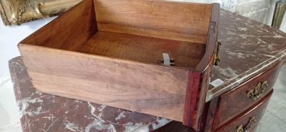 Chest of drawers with a slightly arched front...