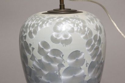 CHINE.
Pot à gingembre monté en lampe en...