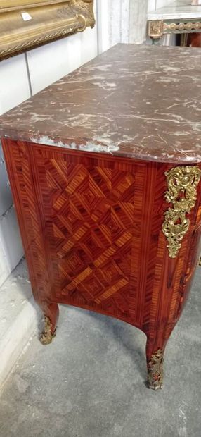Chest of drawers with a slightly arched front...