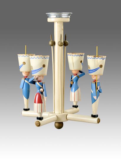 SUZANNE BONNICHON for Jacques ADNET (1900-1984)
Chandelier...