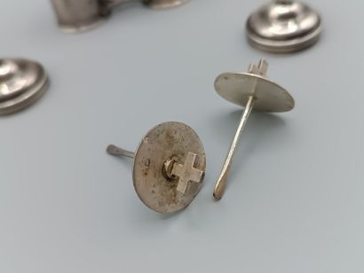 Paire d'ampoules à saintes huiles en argent...