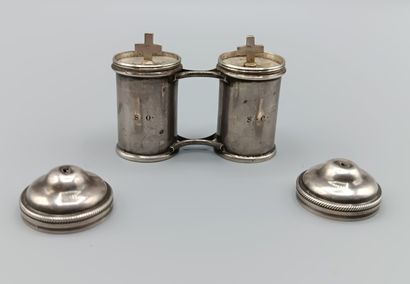 Paire d'ampoules à saintes huiles en argent...
