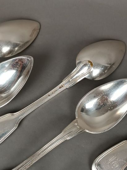 CHRISTOFLE.
Ménagère en métal argenté de...