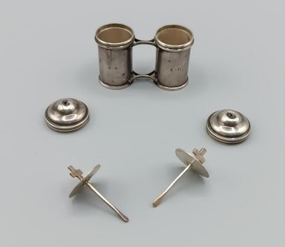 Paire d'ampoules à saintes huiles en argent...