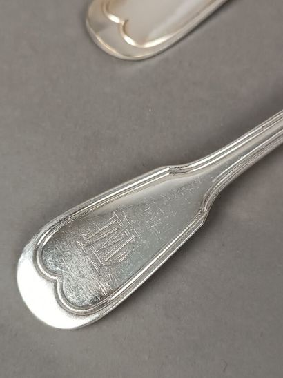 CHRISTOFLE.
Ménagère en métal argenté de...