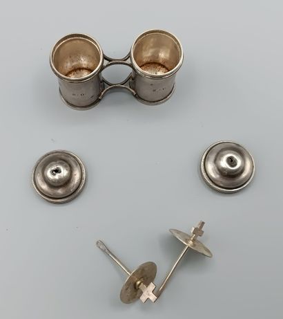 Paire d'ampoules à saintes huiles en argent...