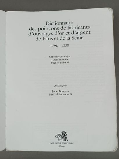 Dictionnaire des poinçons de fabricants d'ouvrages...