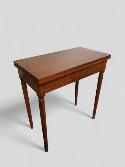 Table à jeux en bois naturel à plateau dit...