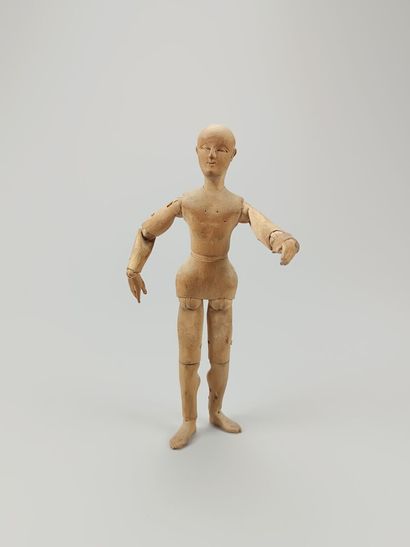 Small fully articulated wooden painter's...