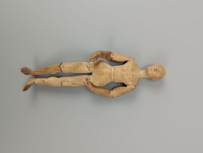 Small fully articulated wooden painter's...
