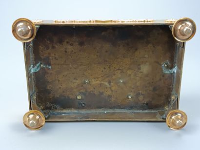 Rectangular gilt bronze and chased letter-holder...