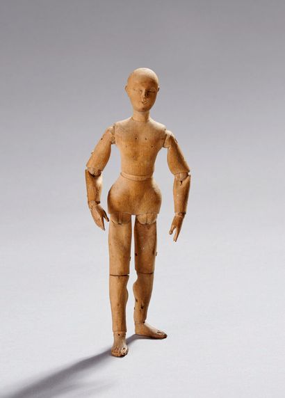 Small fully articulated wooden painter's...