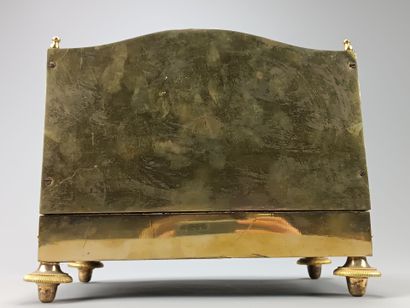 Rectangular gilt bronze and chased letter-holder...