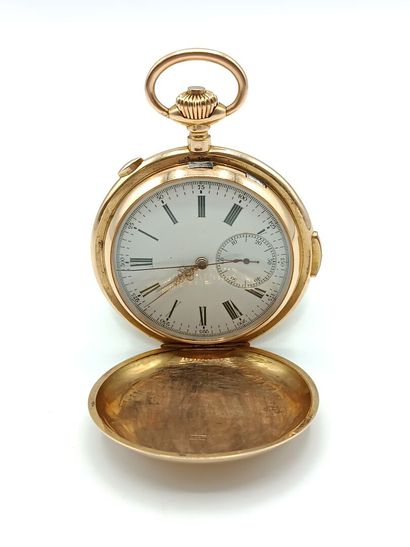 Montre savonnette chronographe de poche en...
