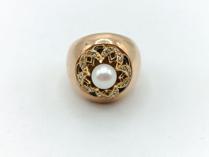 Bague jonc anglais en or jaune 750°°.
Le...