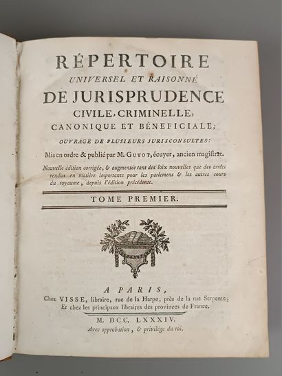 GUYOT. 
Répertoire universel et raisonné...