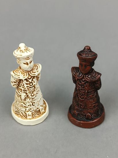 CHINE
Jeu d'échecs de voyage en laque et...